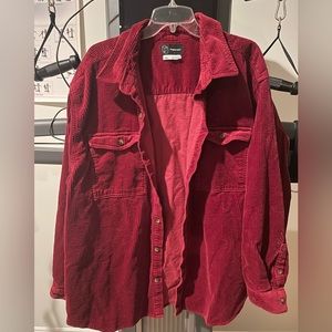 Original Use 2XL red corduroy button up shirt